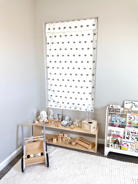 Elephant Puffs Pom Pom Blackout Washable Nursery Curtain 1 panel