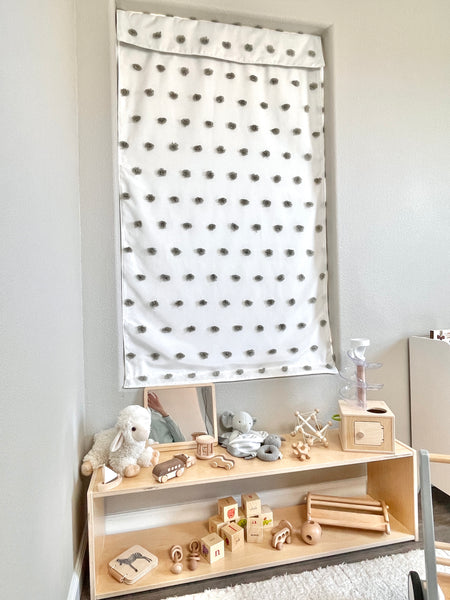 Elephant Puffs Pom Pom Blackout Washable Nursery Curtain 1 panel