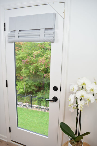 Light Gray French Door and Front Door Curtains Washable 1 panel