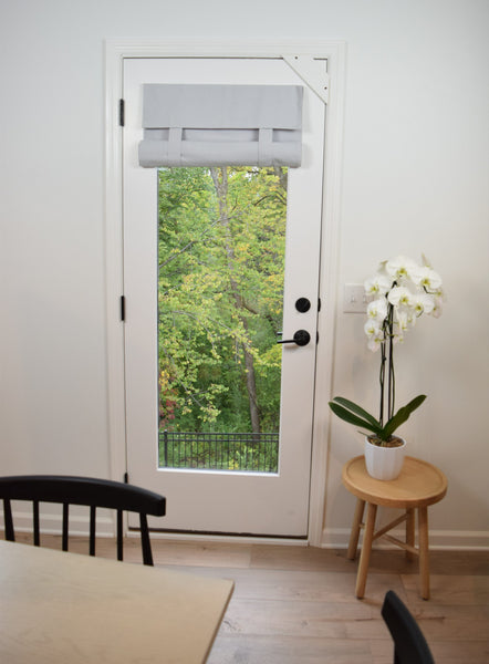 Light Gray French Door and Front Door Curtains Washable 1 panel