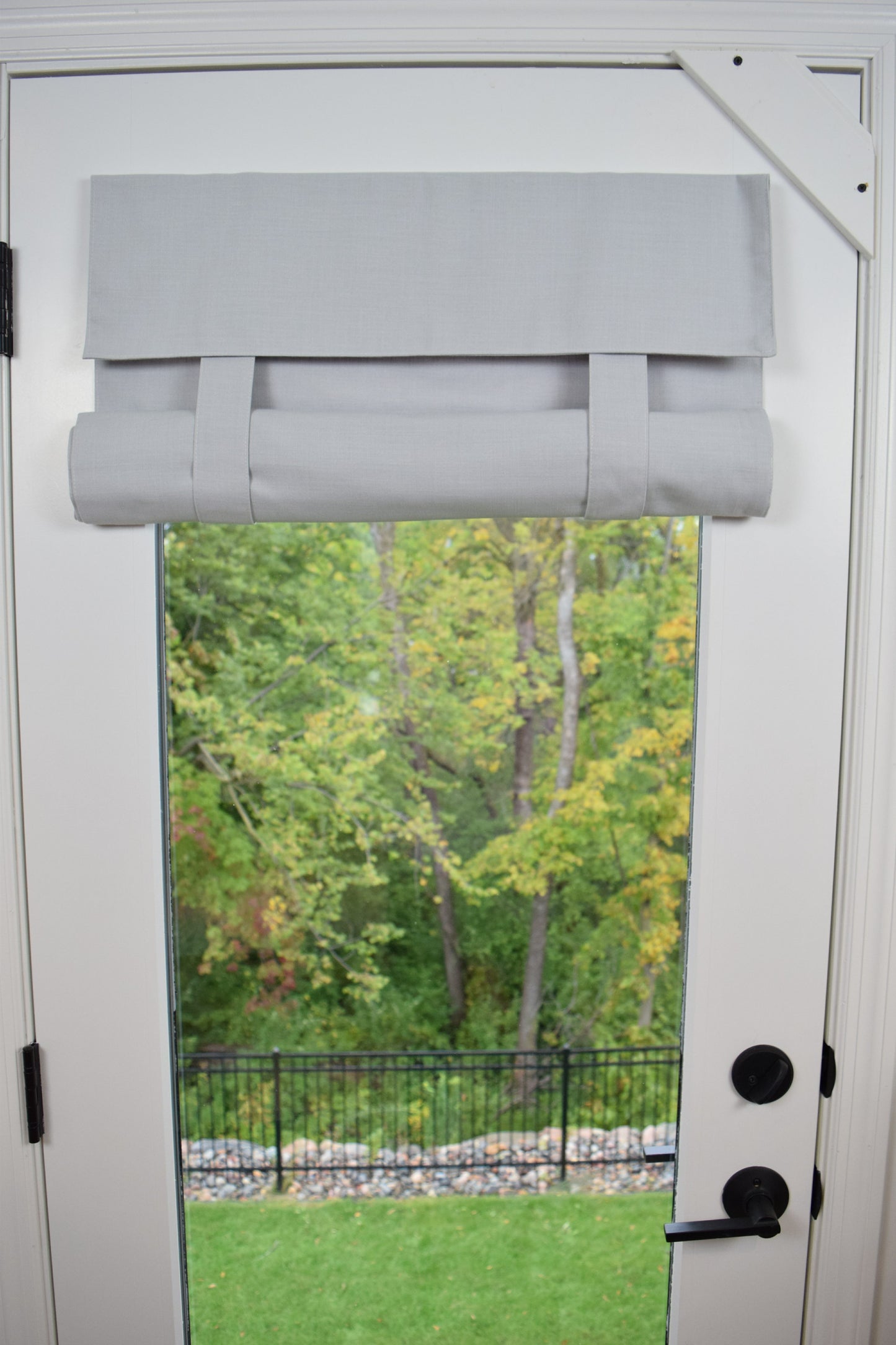 Light Gray French Door and Front Door Curtains Washable 1 panel