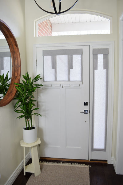 Light Gray Small Front Door and Sidelight Curtains 1 panel