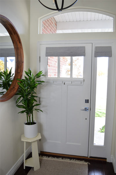 Light Gray Small Front Door and Sidelight Curtains 1 panel