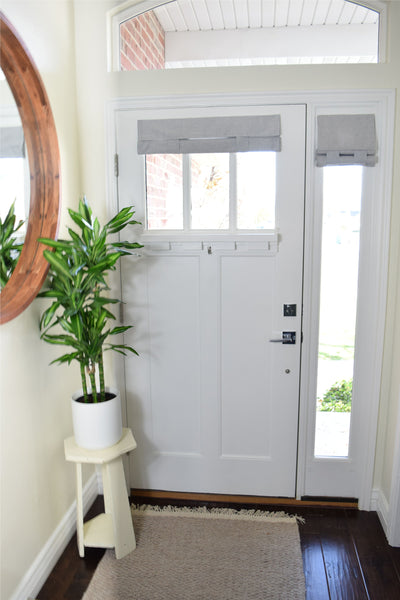 Light Gray Small Front Door and Sidelight Curtains 1 panel