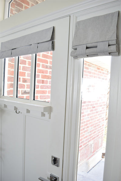 Light Gray Small Front Door and Sidelight Curtains 1 panel