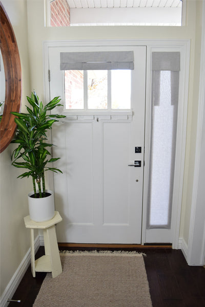 Light Gray Small Front Door and Sidelight Curtains 1 panel