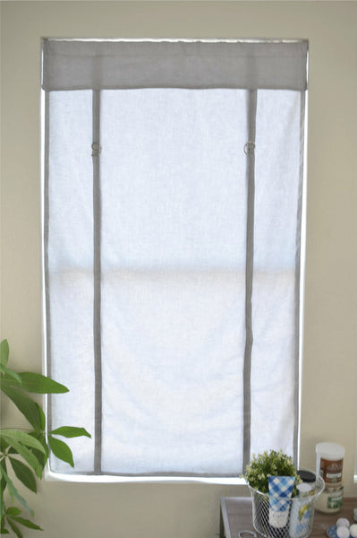 COTTAGE Camalay®Curtain n Shade - Light Gray Soft Cotton - for French Doors and Windows - Dani Designs Co
