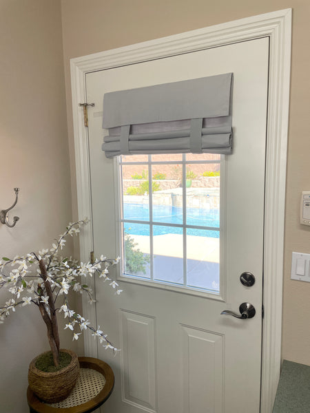 Light Gray French Door and Front Door Curtains Washable 1 panel