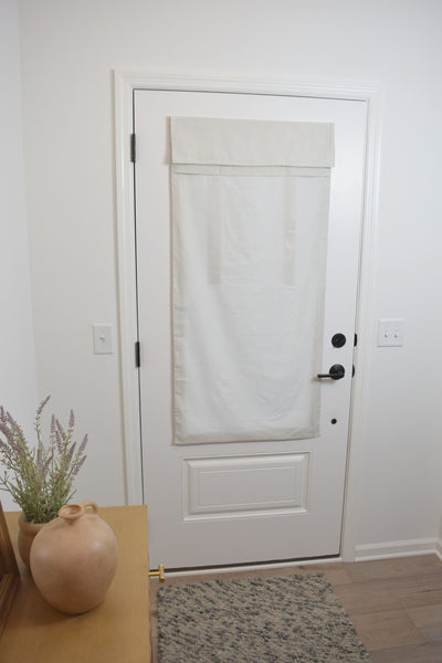 Natural Beige Soft Cotton Front Door Curtain 1 panel