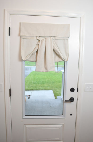 Natural Beige Soft Cotton Front Door Curtain 1 panel