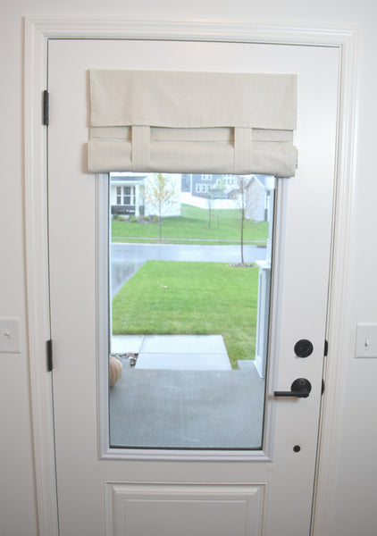 Natural Beige Soft Cotton Front Door Curtain 1 panel