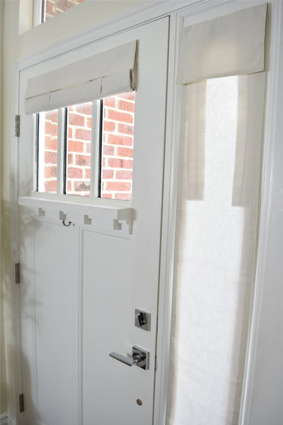 Natural Beige Small Front Door or Sidelight Curtains 1 panel