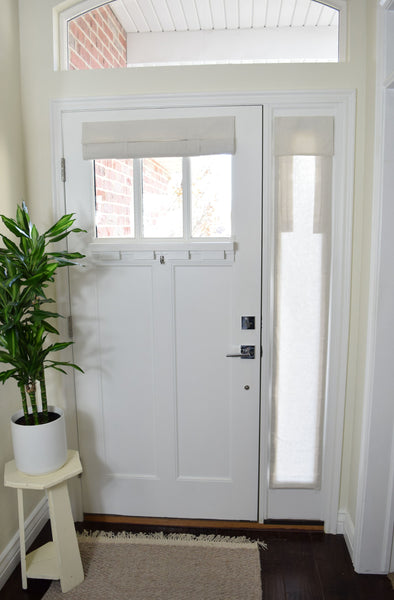 Natural Beige Small Front Door or Sidelight Curtains 1 panel