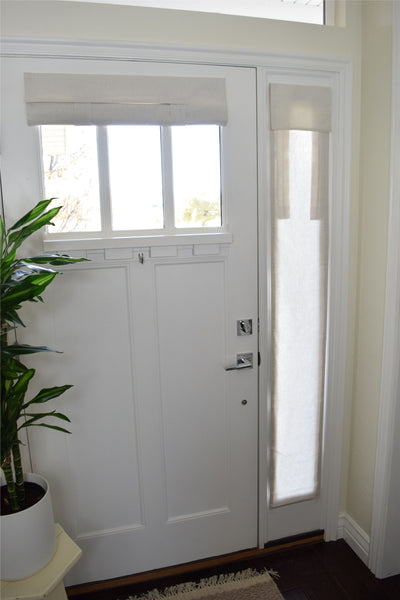 Natural Beige Small Front Door or Sidelight Curtains 1 panel