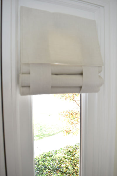 Natural Beige Small Front Door or Sidelight Curtains 1 panel