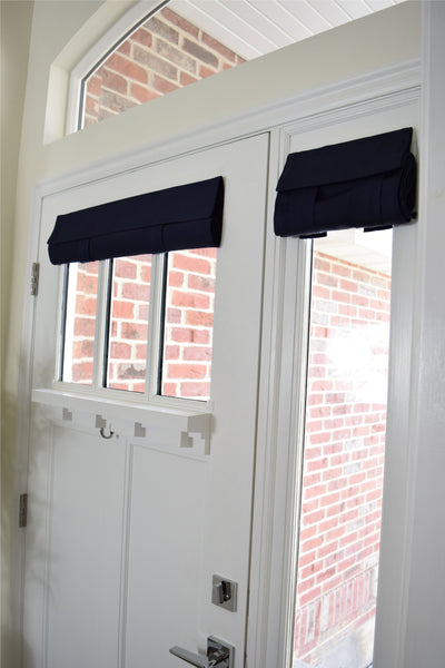 Navy Small Front Door or Sidelight Curtains 1 panel