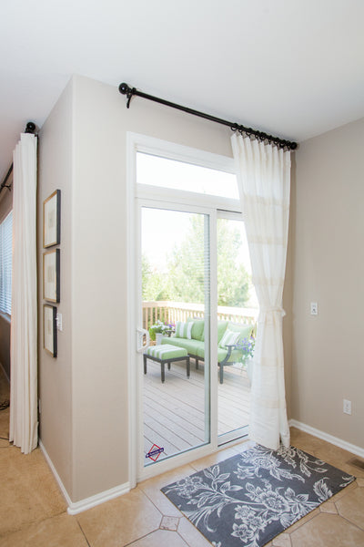 Off White Sliding Glass Door Curtain Shade Price 1 panel
