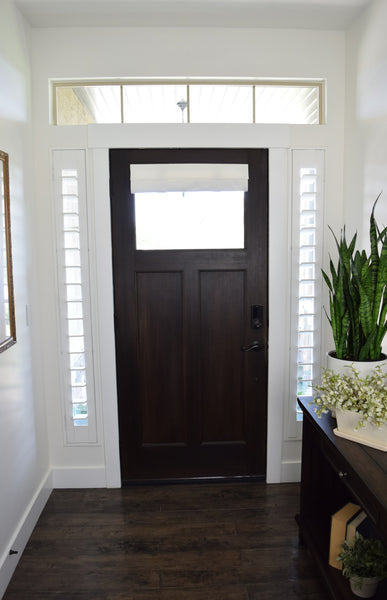 25" w x 20" L Bright White Small Front Door Window Curtain -washable