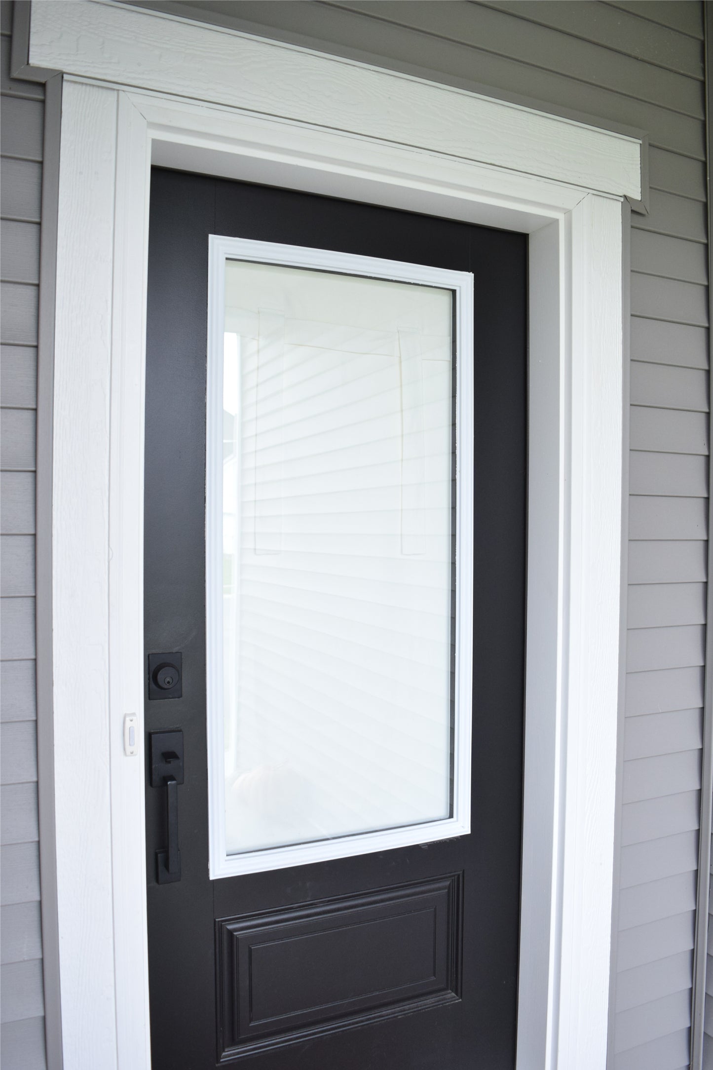 Off White Herringbone Front Door Curtain 1 panel