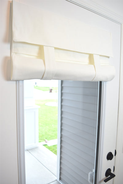 Off White Herringbone Front Door Curtain 1 panel