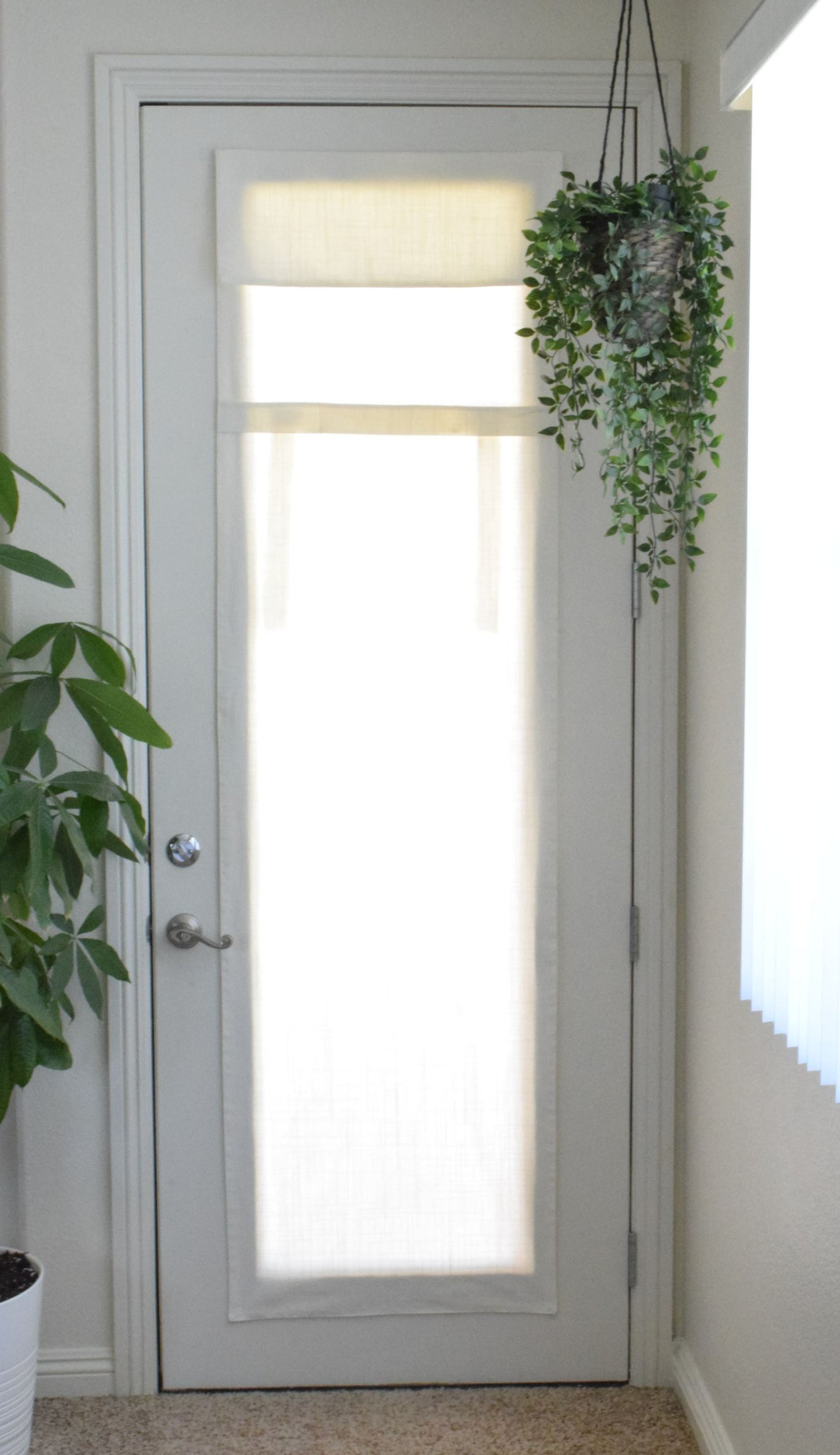 Off White Drop Down Extra Long French Door Curtain 1 panel