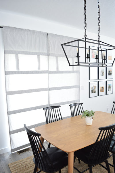 Light Gray Soft Cotton Sliding Glass Door Curtain Shade Price 1 panel