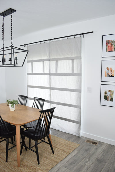 Light Gray Soft Cotton Sliding Glass Door Curtain Shade Price 1 panel