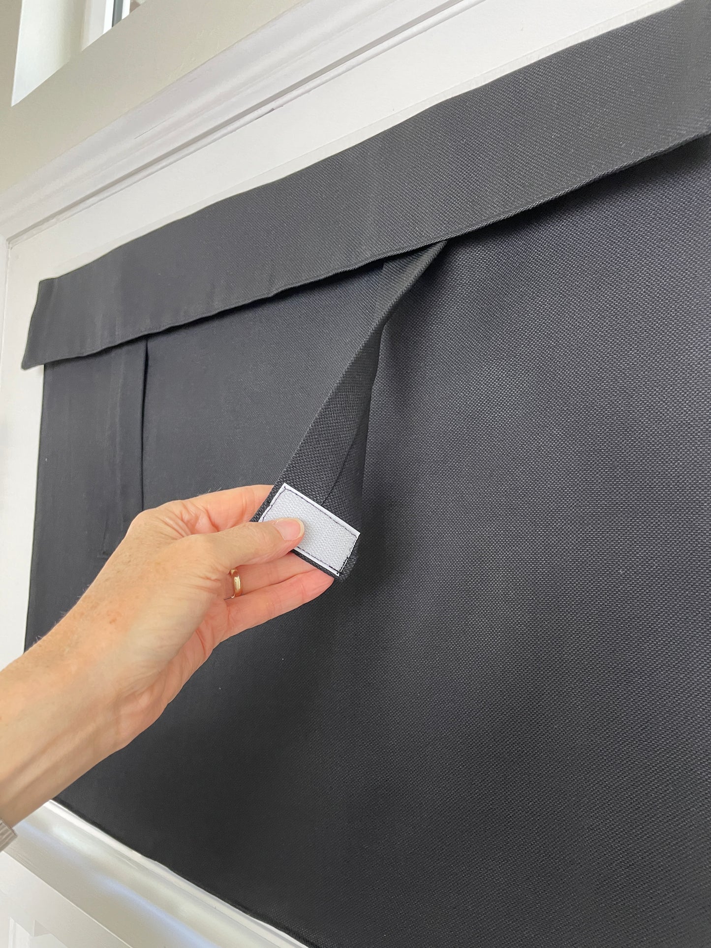Black Small Front Door or Sidelight Curtains Room Darkening - 1 panel