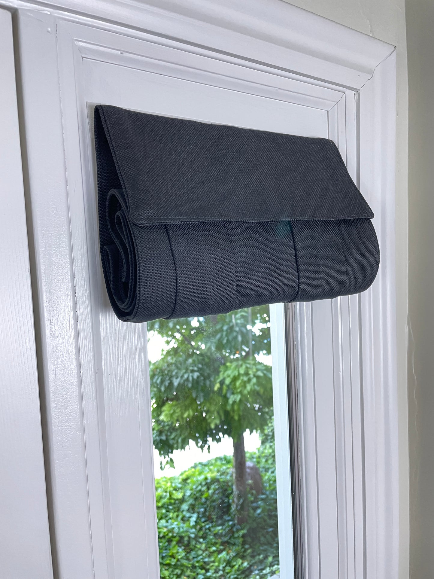 Black Small Front Door or Sidelight Curtains Room Darkening - 1 panel