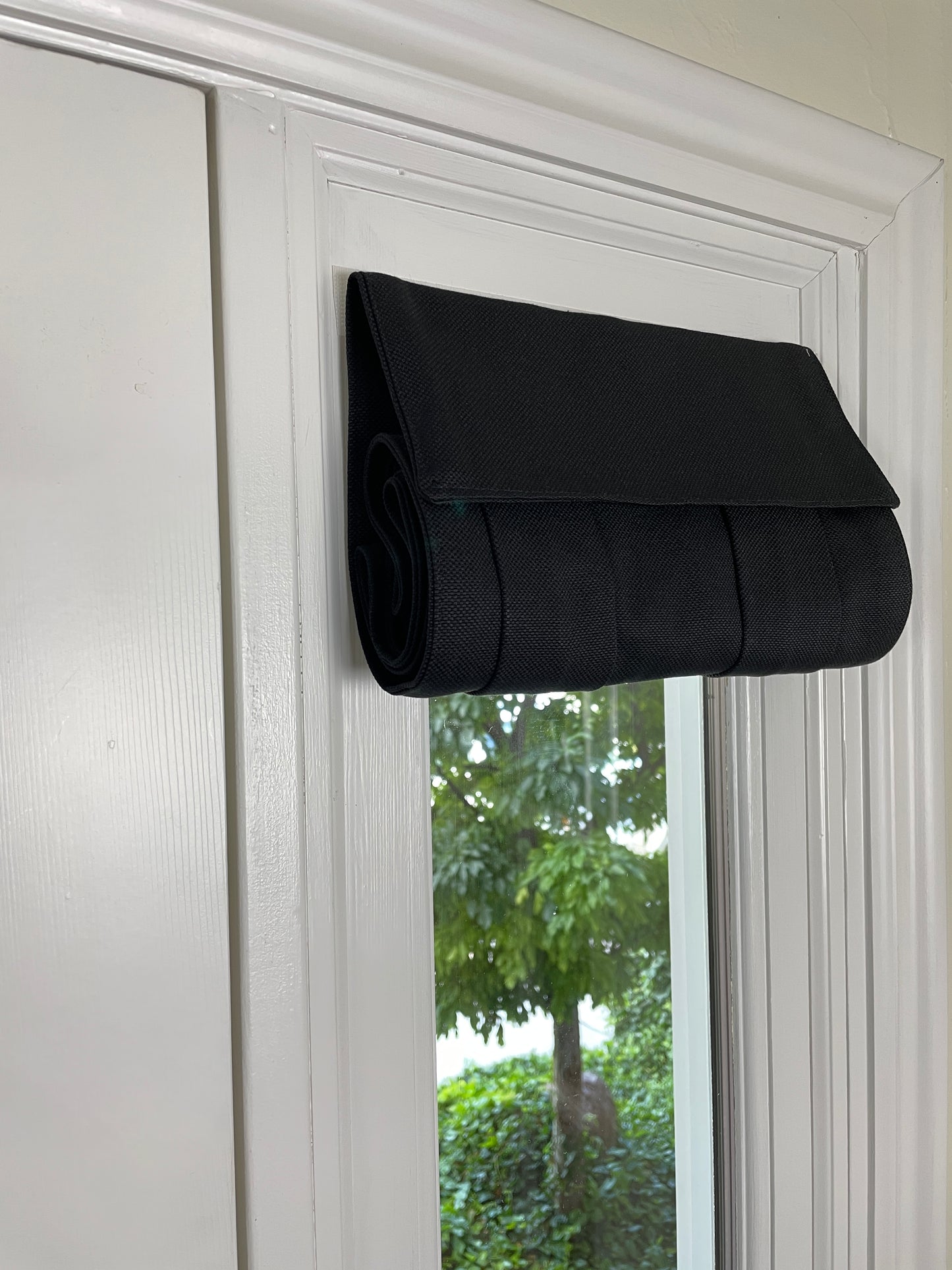 Black Small Front Door or Sidelight Curtains Room Darkening - 1 panel