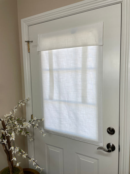 Bright White 25x70 French Door Curtain Washable 1 panel
