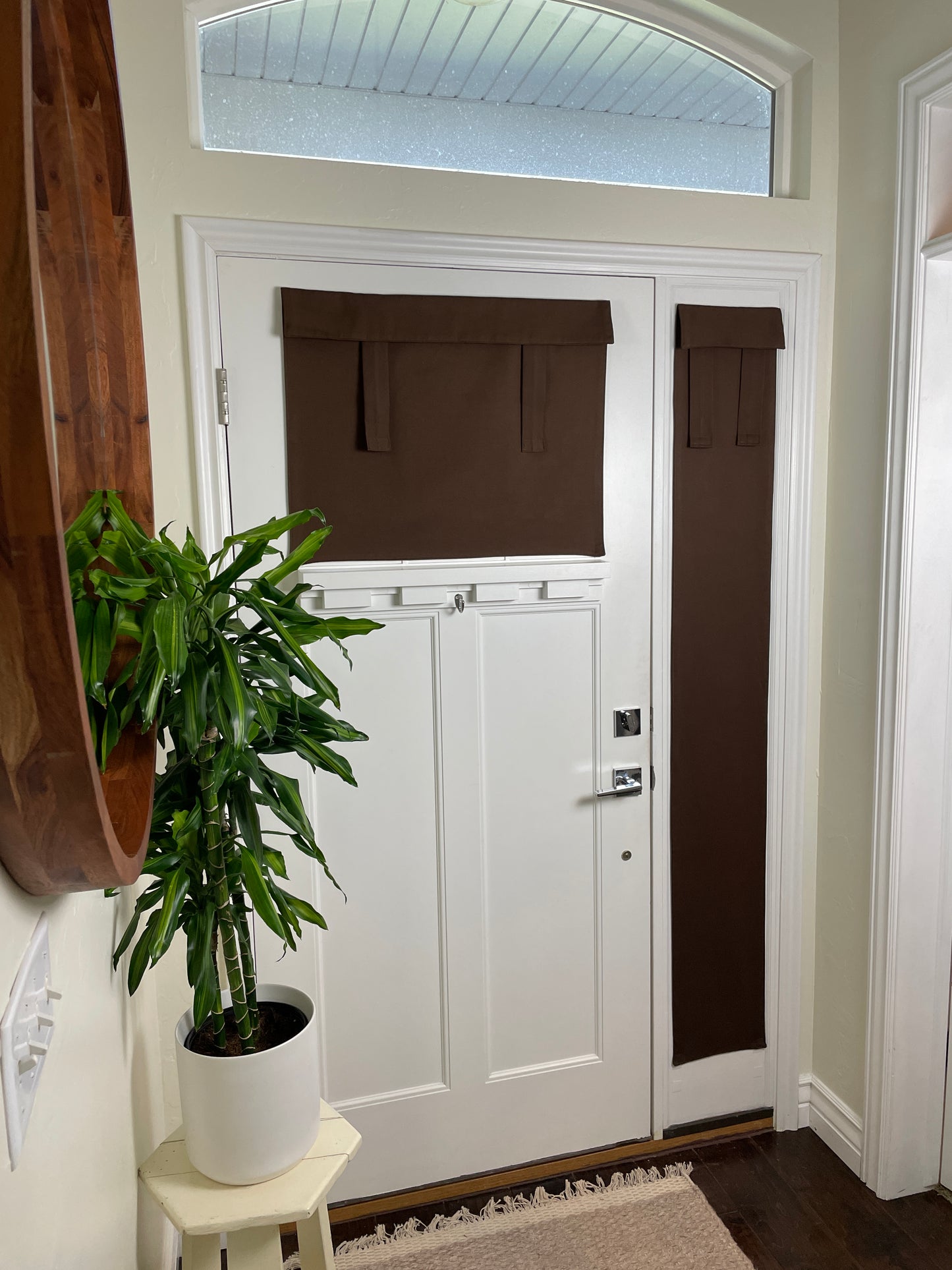 Brown Chocolate Small Front Door or Sidelight Curtains Room Darkening 1 panel