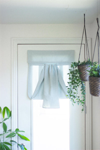 Light Green Soft Cotton French Door Curtain 1 panel
