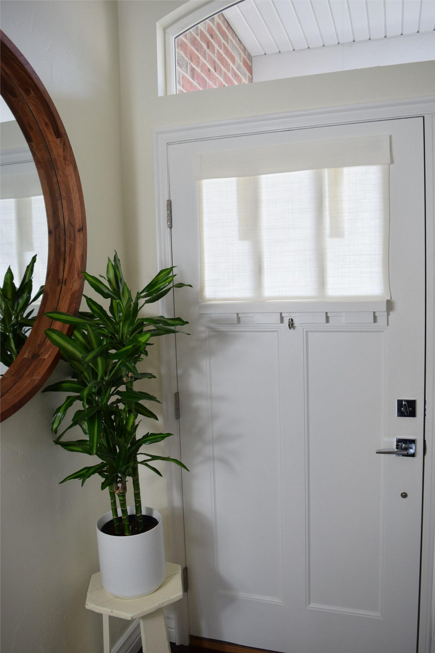 Off White Small Front Door or Sidelight Curtains 1 panel