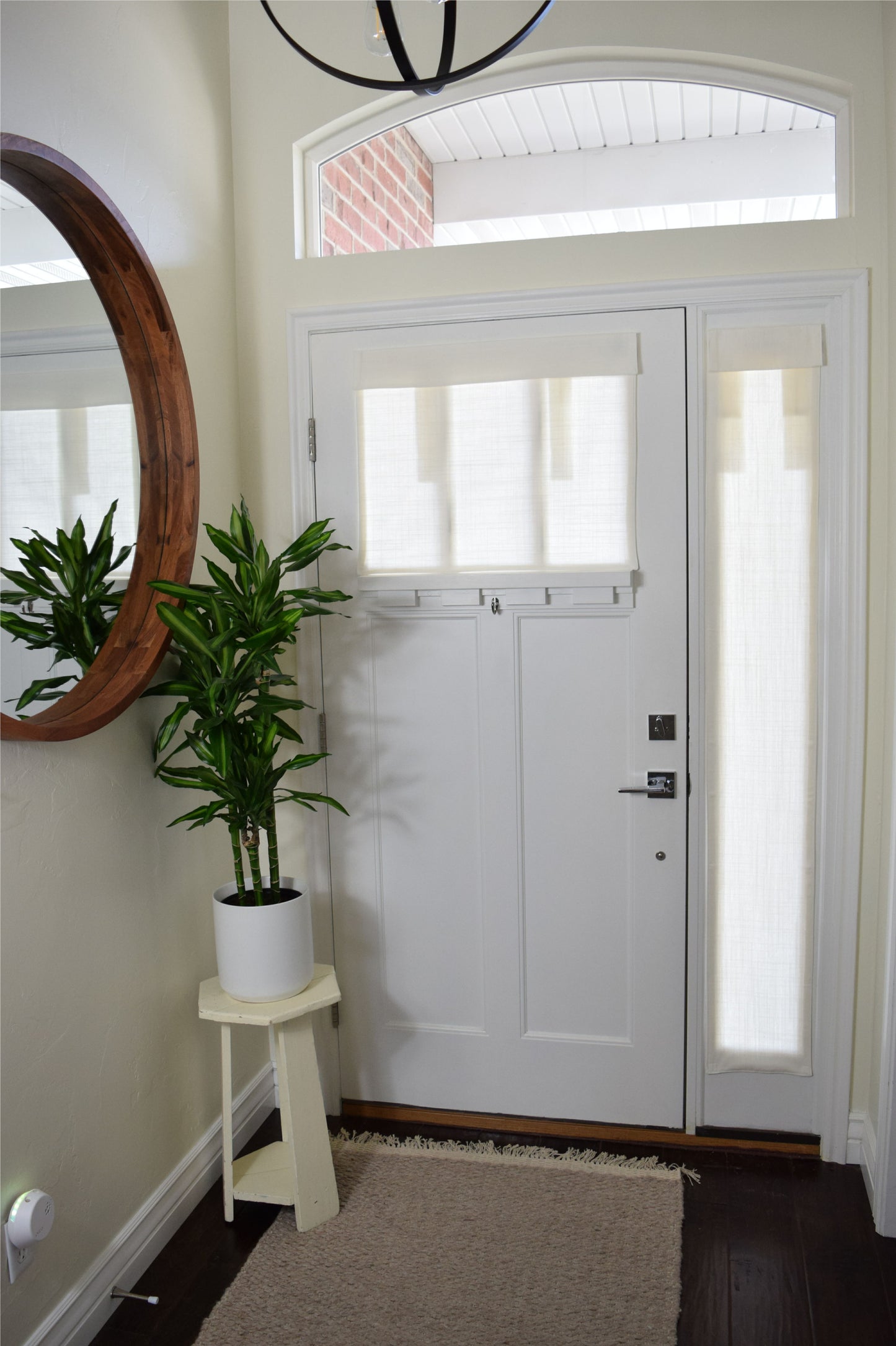 Off White Small Front Door or Sidelight Curtains 1 panel