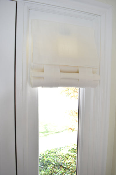Off White Small Front Door or Sidelight Curtains 1 panel
