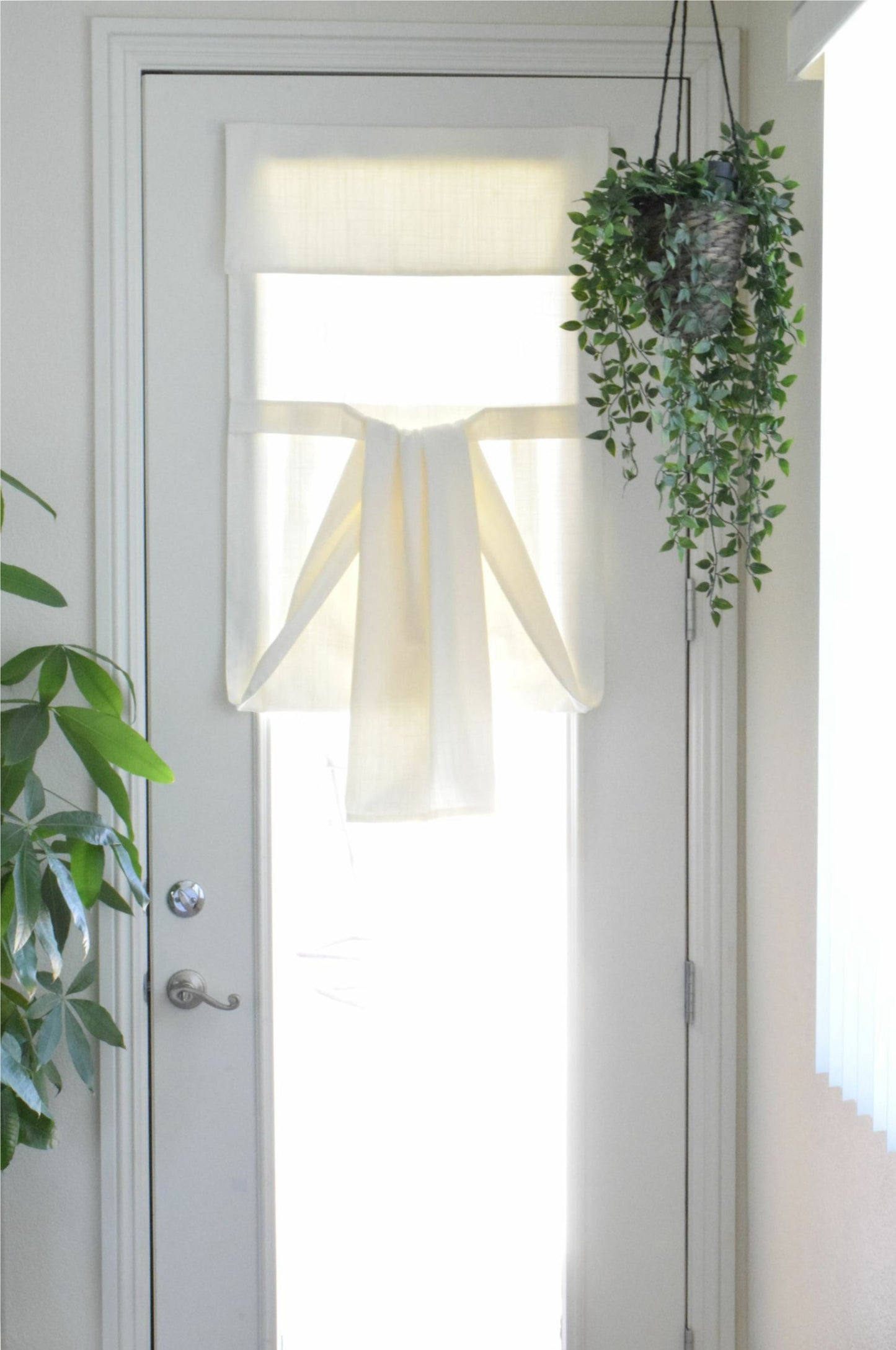 Off White Drop Down Extra Long French Door Curtain 1 panel